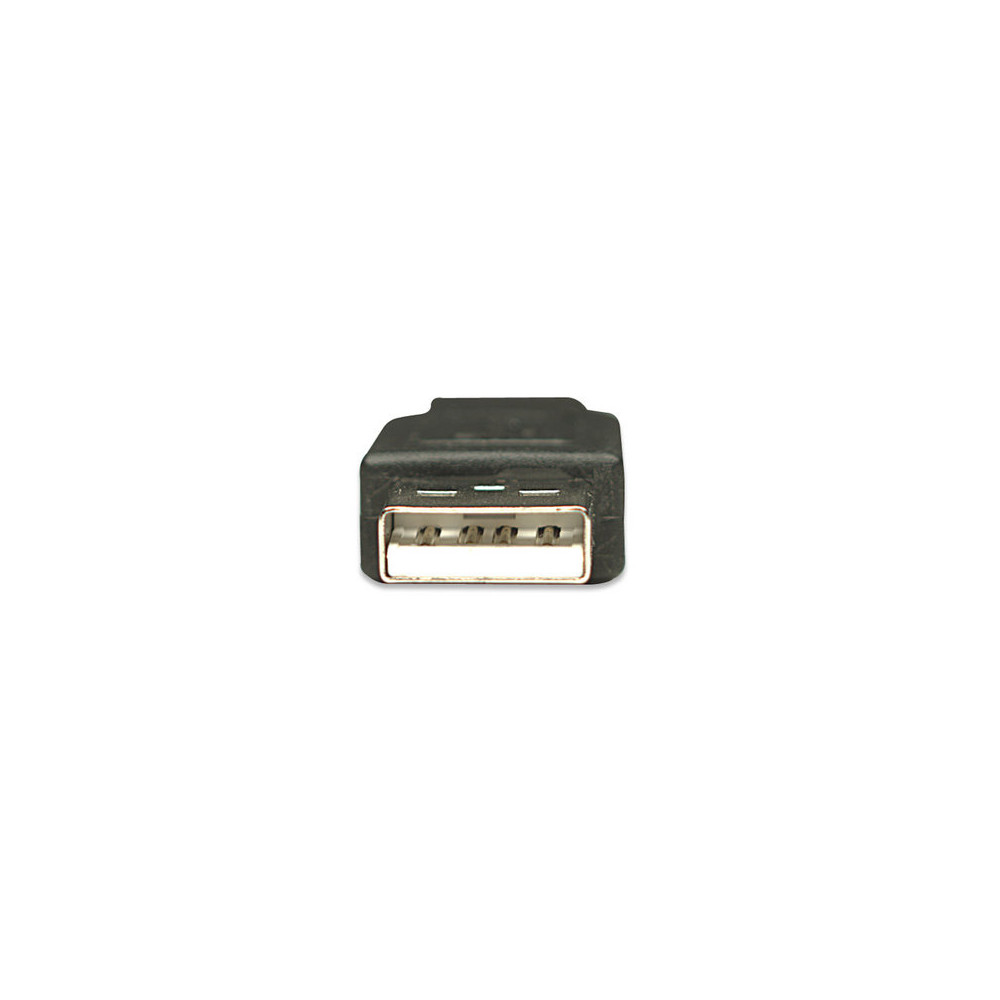 Produktbild för Manhattan USB-A to USB-A Cable, 1.8m, Male to Male, Black, 480 Mbps (USB 2.0), Hi-Speed USB, Lifetime Warranty, Polybag - USB-kabel - USB till USB - 1.8 m