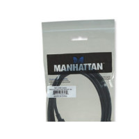 Produktbild för Manhattan USB-A to USB-A Cable, 1.8m, Male to Male, Black, 480 Mbps (USB 2.0), Hi-Speed USB, Lifetime Warranty, Polybag - USB-kabel - USB till USB - 1.8 m