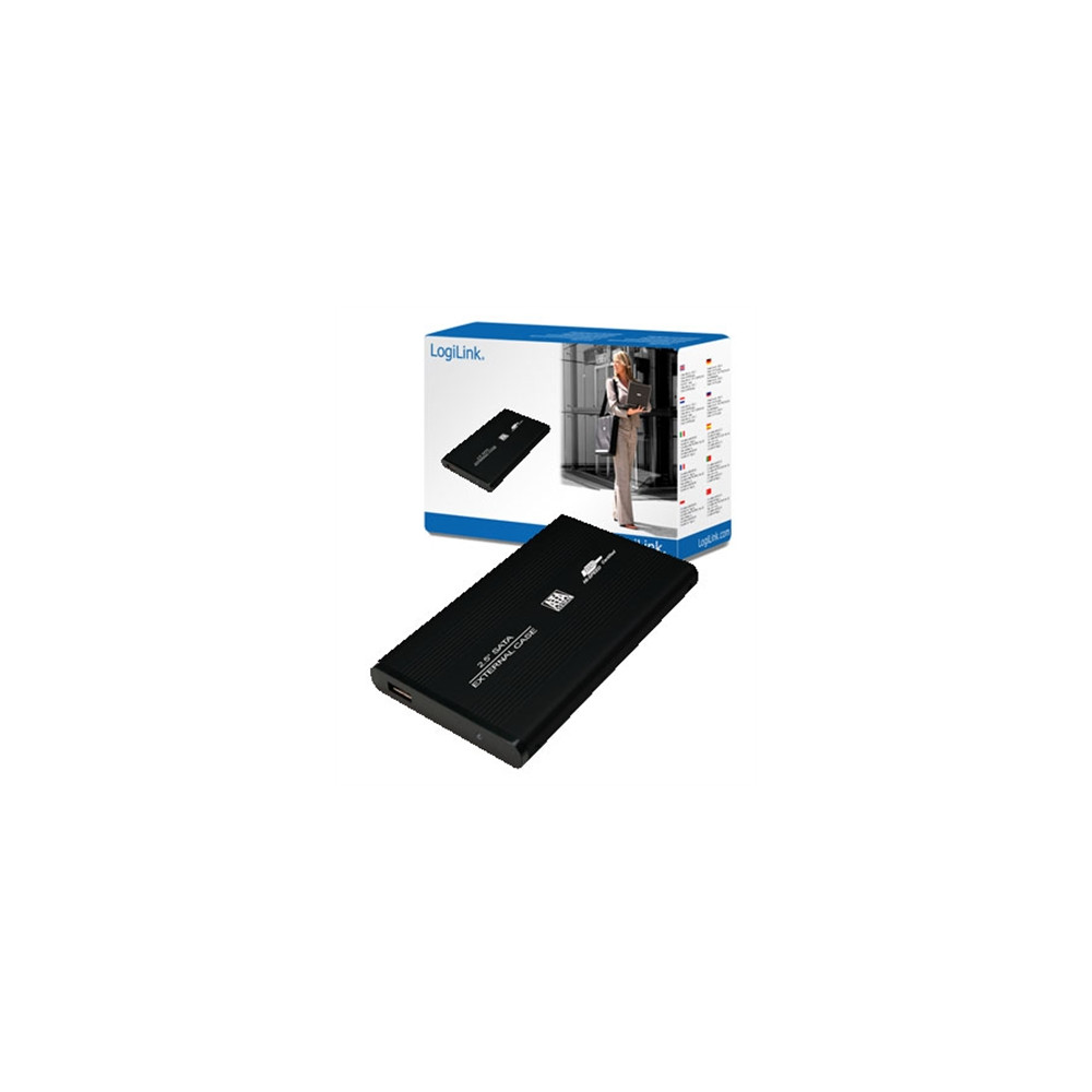 Produktbild för LogiLink Enclosure 2,5 inch S-ATA HDD USB 2.0 Alu - förvaringslåda - SATA 1.5Gb/s - USB 2.0