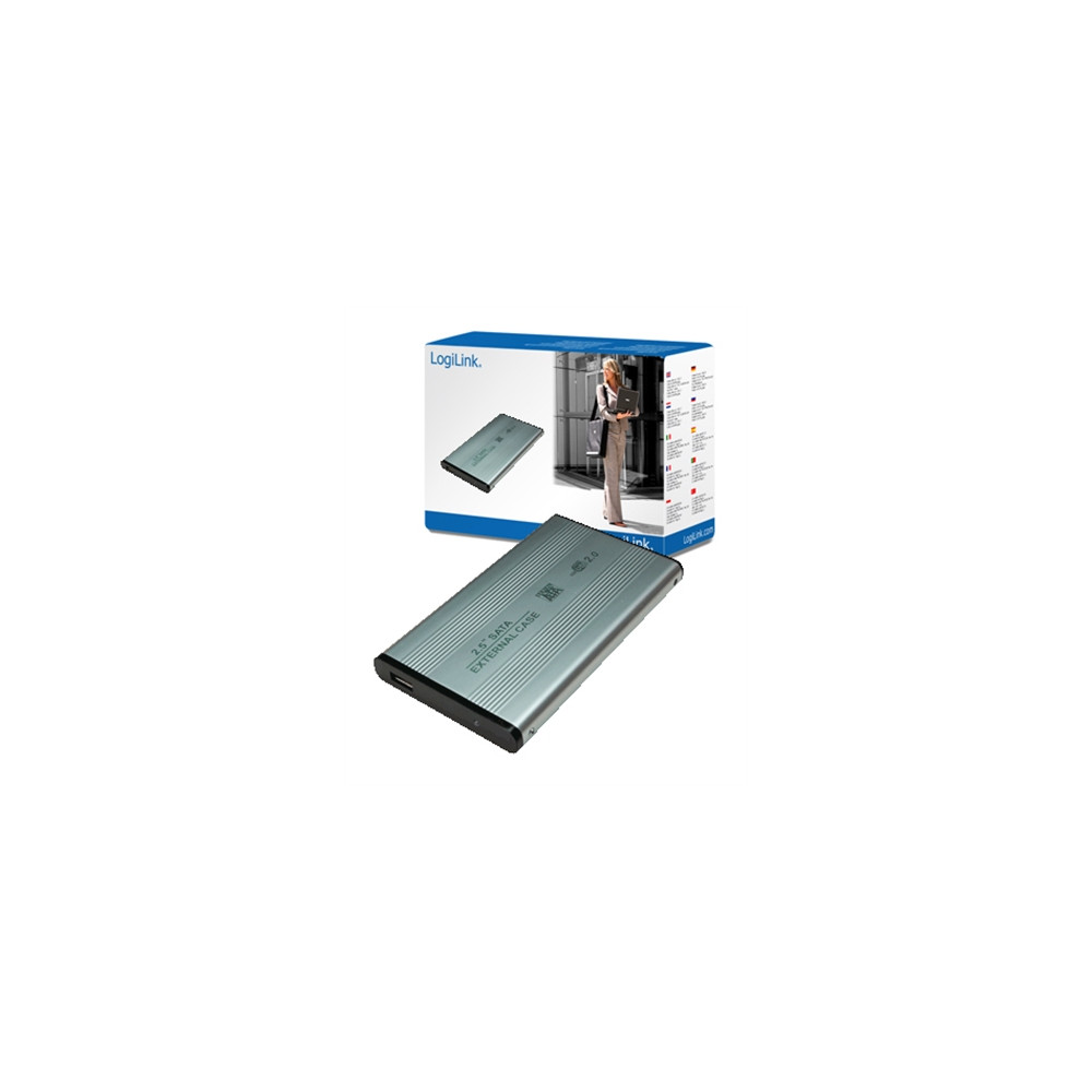 Produktbild för LogiLink Enclosure 2,5 inch S-ATA HDD USB 2.0 Alu - förvaringslåda - SATA 1.5Gb/s - USB 2.0