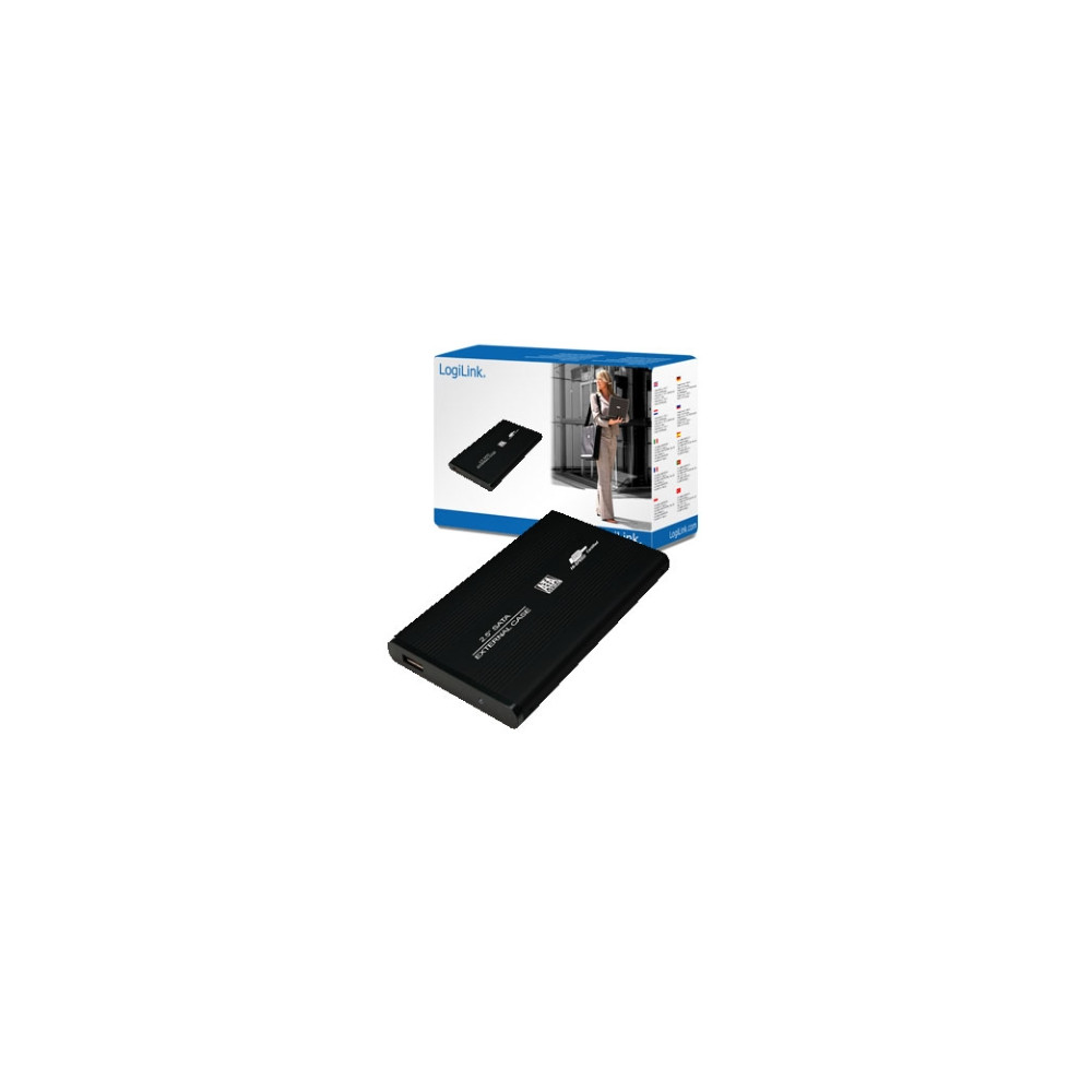 Produktbild för LogiLink Enclosure 2,5 inch S-ATA HDD USB 2.0 Alu - förvaringslåda - SATA 1.5Gb/s - USB 2.0