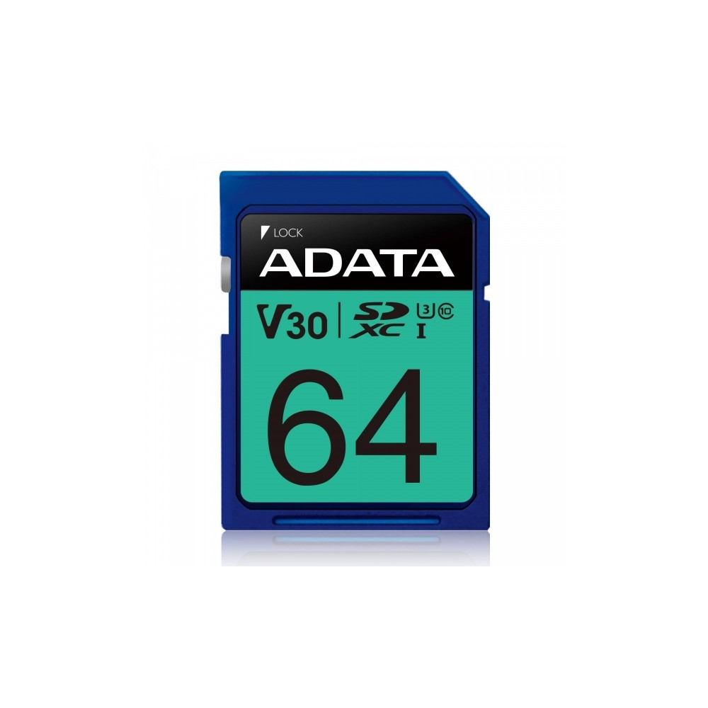 Produktbild för ADATA Premier Pro - flash-minneskort - 64 GB - SDXC UHS-I
