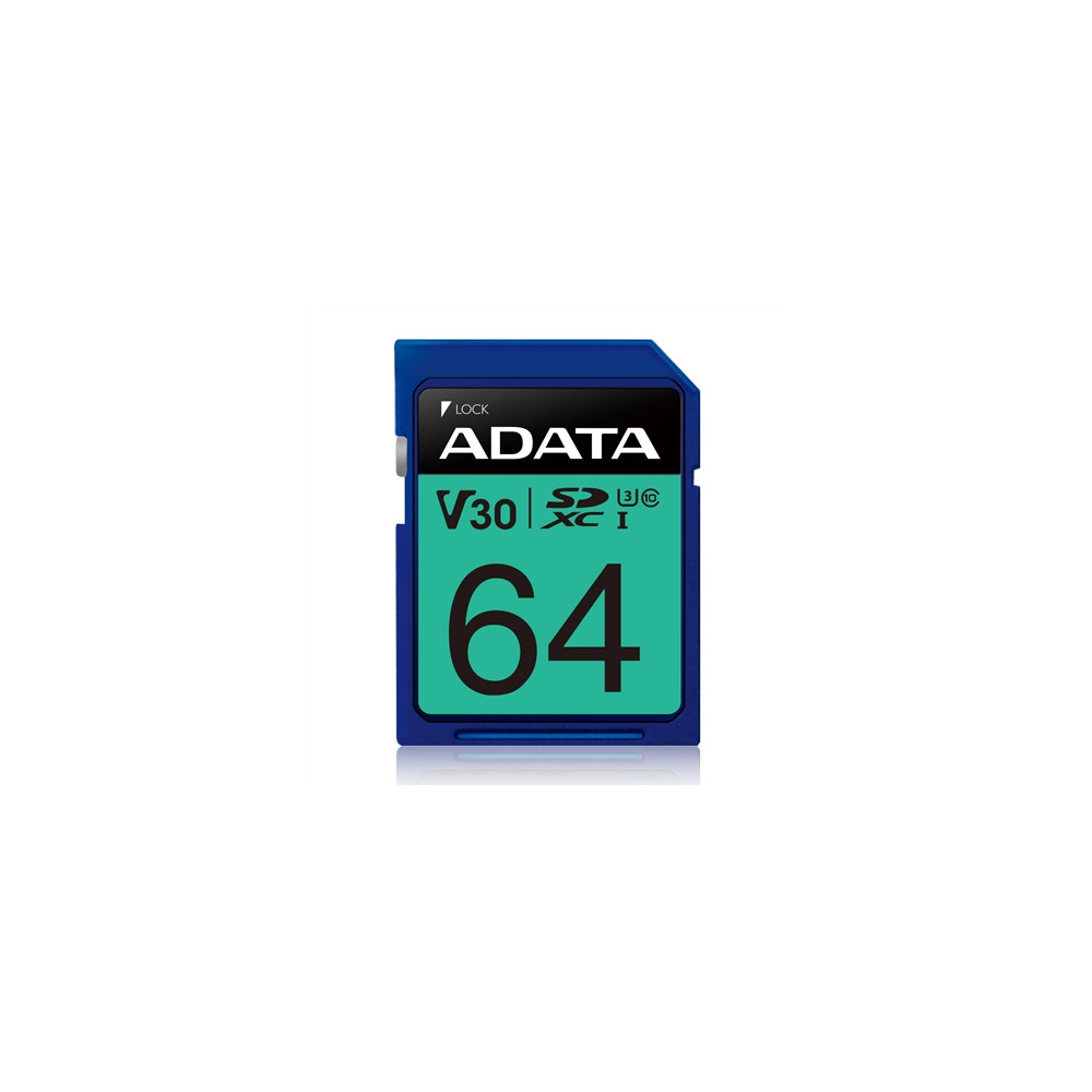 Produktbild för ADATA Premier Pro - flash-minneskort - 64 GB - SDXC UHS-I