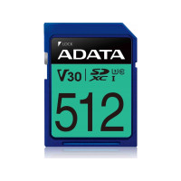 Produktbild för ADATA Premier Pro SDXC UHS-I U3 Class 10 (V30S) - flash-minneskort - 512 GB - SDXC UHS-I