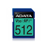Produktbild för ADATA Premier Pro SDXC UHS-I U3 Class 10 (V30S) - flash-minneskort - 512 GB - SDXC UHS-I