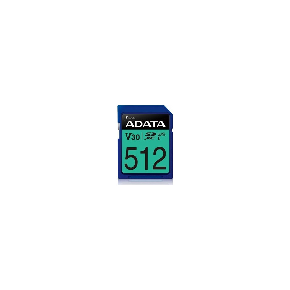 Produktbild för ADATA Premier Pro SDXC UHS-I U3 Class 10 (V30S) - flash-minneskort - 512 GB - SDXC UHS-I