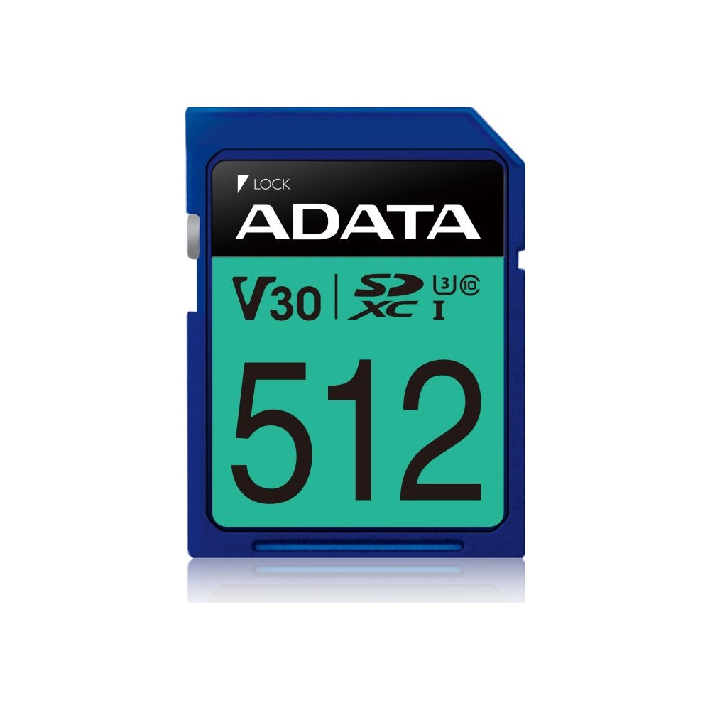 Produktbild för ADATA Premier Pro SDXC UHS-I U3 Class 10 (V30S) - flash-minneskort - 512 GB - SDXC UHS-I