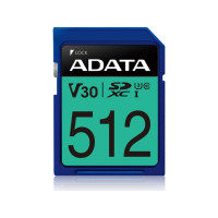 Produktbild för ADATA Premier Pro SDXC UHS-I U3 Class 10 (V30S) - flash-minneskort - 512 GB - SDXC UHS-I