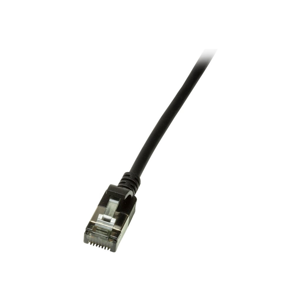 Produktbild för LogiLink Ultraflex SlimLine - patch-kabel - 0.3 m - svart, RAL 9010