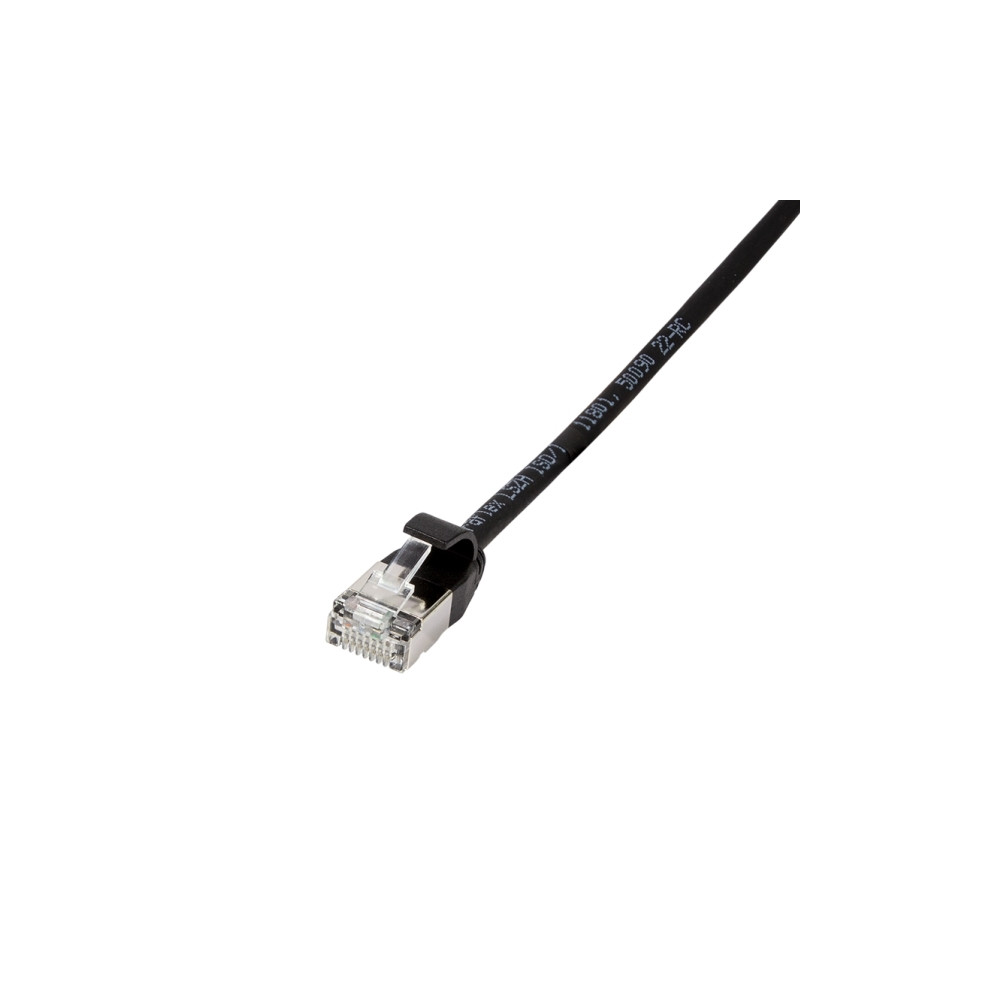 Produktbild för LogiLink Ultraflex SlimLine - patch-kabel - 0.3 m - svart, RAL 9010