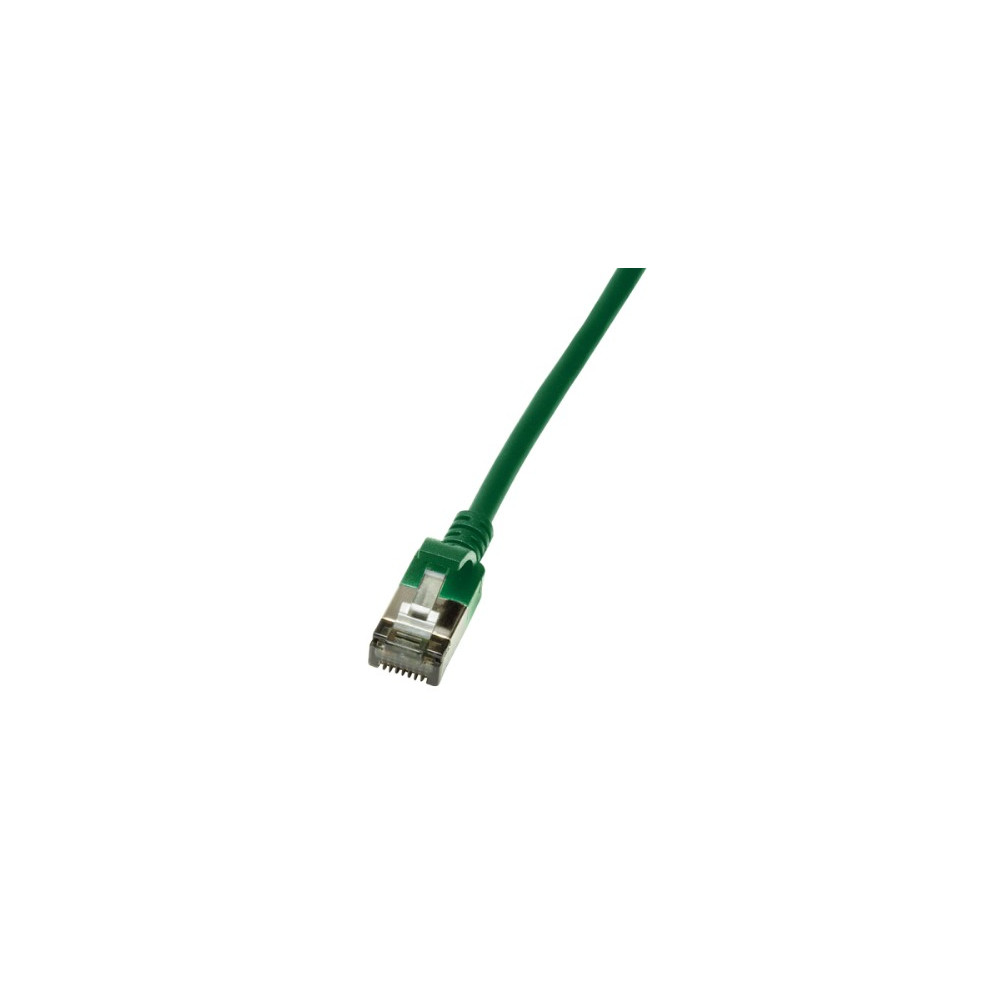 Produktbild för LogiLink Ultraflex SlimLine - patch-kabel - 0.3 m - grön, RAL 6029