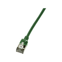 Produktbild för LogiLink Ultraflex SlimLine - patch-kabel - 0.3 m - grön, RAL 6029
