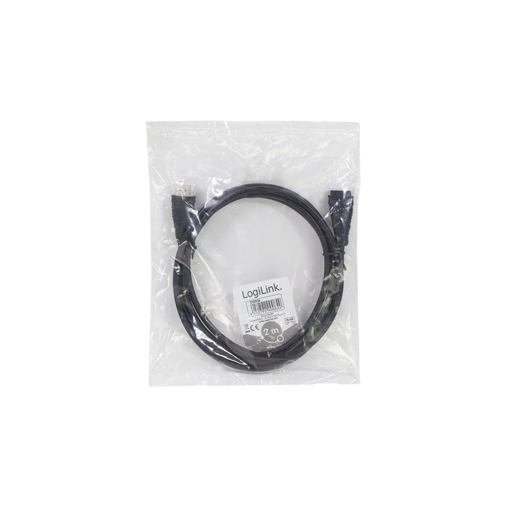 Produktbild för LogiLink High Speed with Ethernet - HDMI-förlängningskabel med Ethernet - 3 m