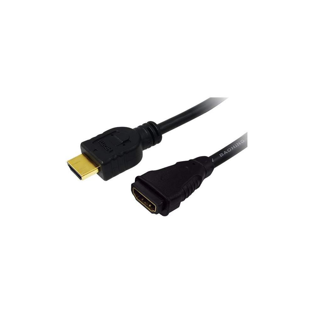 Produktbild för LogiLink High Speed with Ethernet - HDMI-förlängningskabel med Ethernet - 3 m