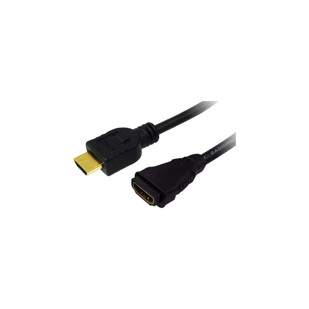 Produktbild för LogiLink High Speed with Ethernet - HDMI-förlängningskabel med Ethernet - 3 m
