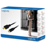 Produktbild för LogiLink High Speed with Ethernet - HDMI-kabel med Ethernet - 1 m