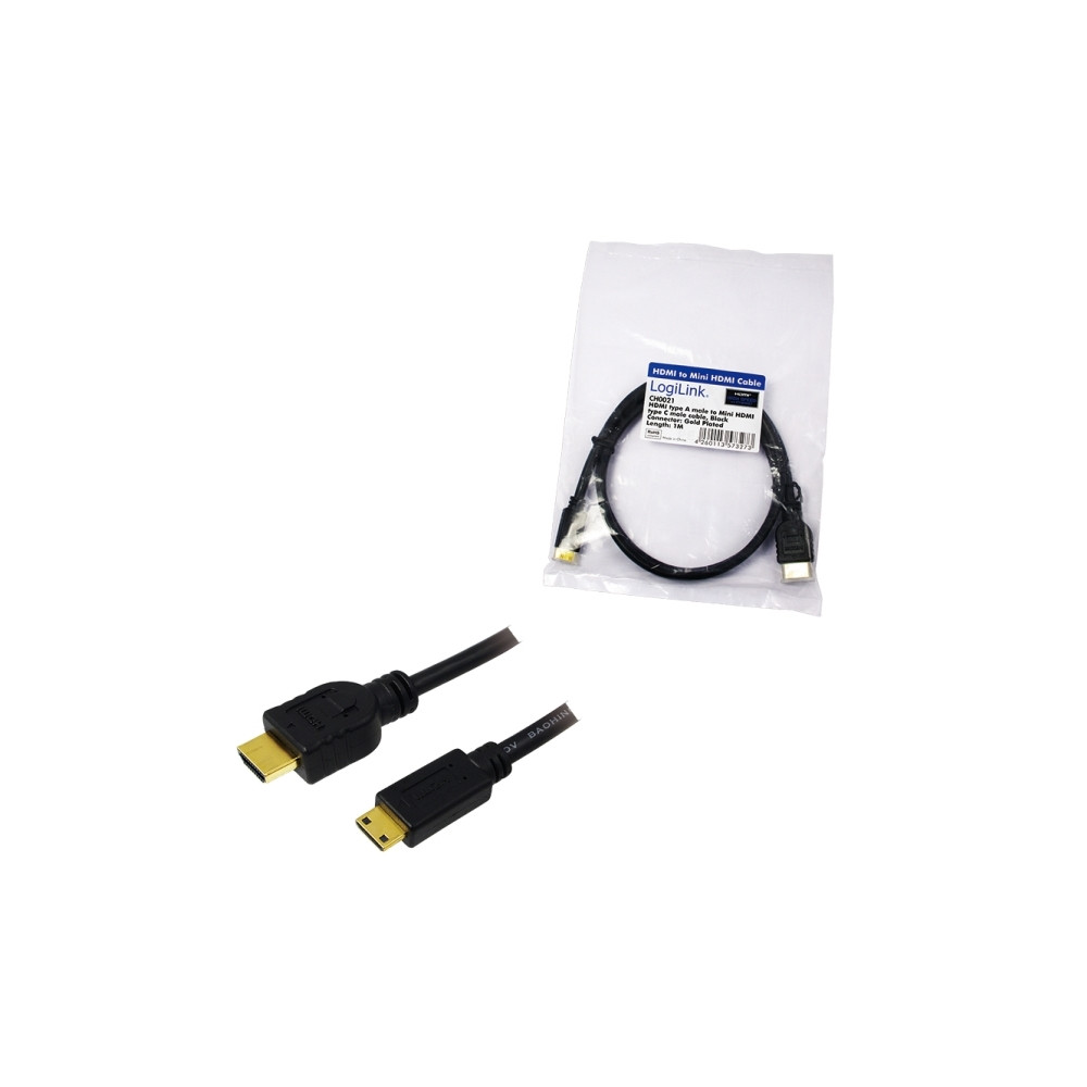 Produktbild för LogiLink High Speed with Ethernet - HDMI-kabel med Ethernet - 1 m