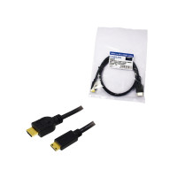 Produktbild för LogiLink High Speed with Ethernet - HDMI-kabel med Ethernet - 1 m