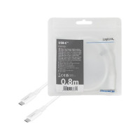 Produktbild för LogiLink - USB typ C-kabel - USB-C till USB-C - 0.8 m