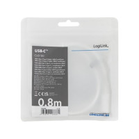 Produktbild för LogiLink - USB typ C-kabel - USB-C till USB-C - 0.8 m