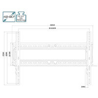 Produktbild för MyWall fäste upp till VESA 800 x 600, 100 kg