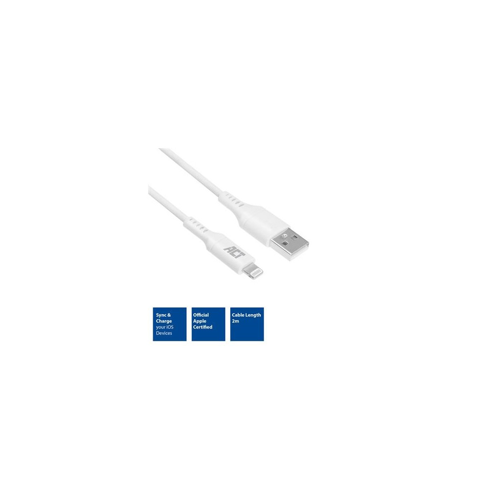 Produktbild för ACT Lightning-kabel - 2 m