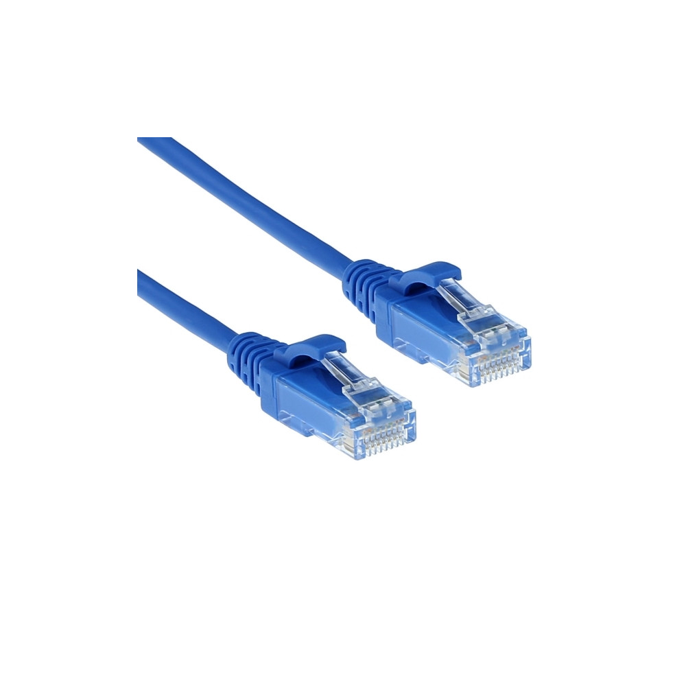 Produktbild för ACT Slimline patch-kabel - 2 m - blå, RAL 5015