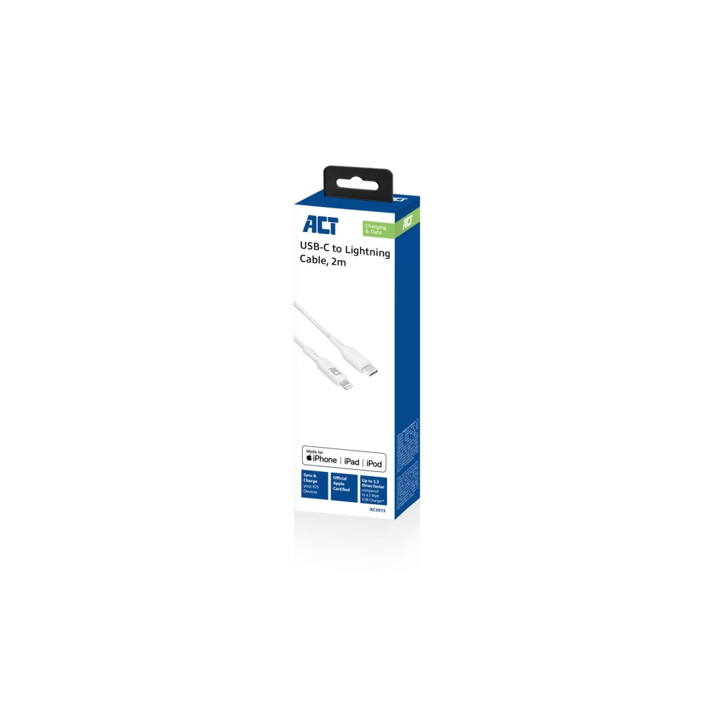 Produktbild för ACT Lightning-kabel - 2 m