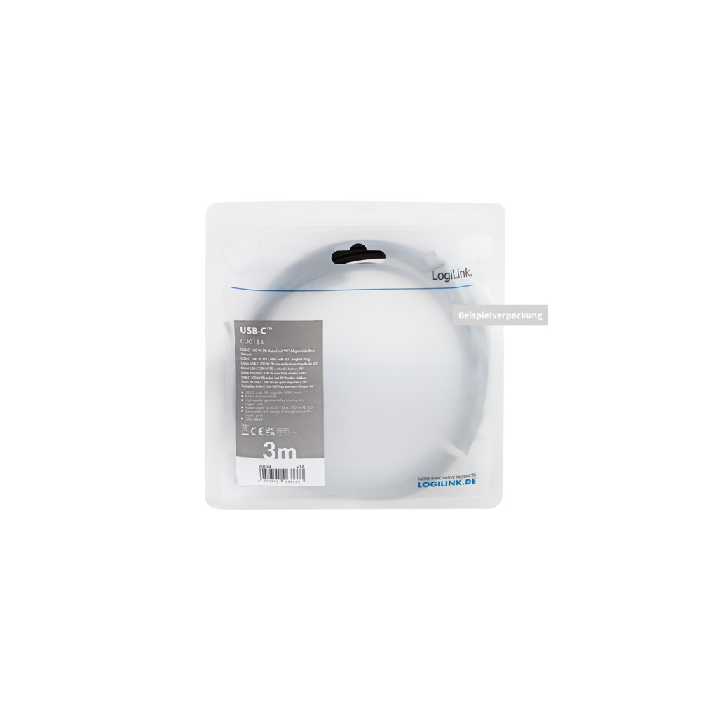 Produktbild för LogiLink CU0183, 2 m, USB C, USB C, USB 2.0, 0,48 Gbit/sek,...