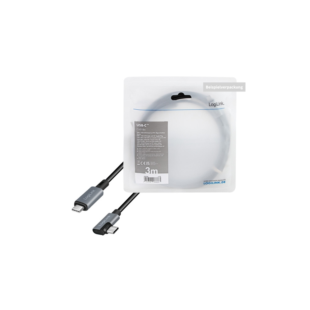 Produktbild för LogiLink CU0183, 2 m, USB C, USB C, USB 2.0, 0,48 Gbit/sek,...