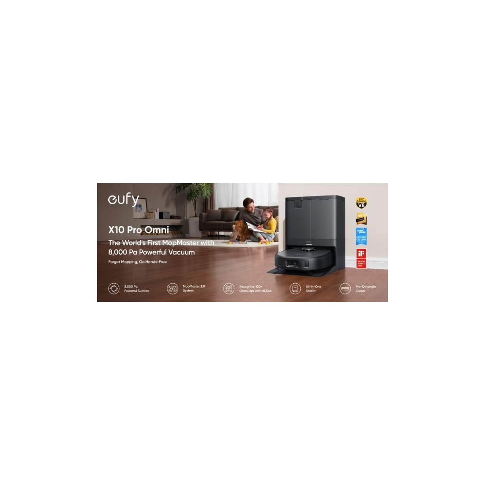 Produktbild för Eufy X10 Pro Omni - dammsugare - självgående laddare medföljer