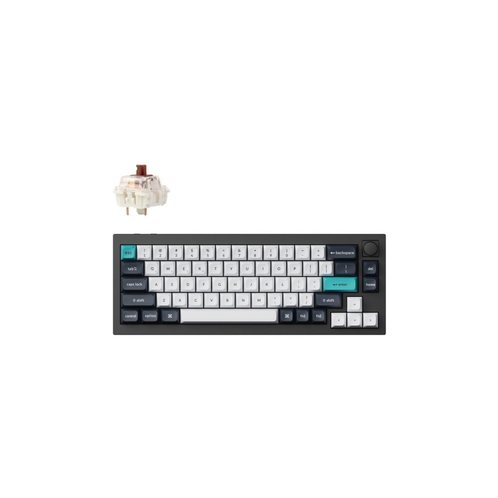 Produktbild för Keychron Q2 Max - tangentbord - QMK/VIA, anpassad mekanisk, helt monterad knop, ISO-layoutsamling - QWERTY - Nordisk - kolsvart Inmatningsenhet