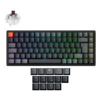 Produktbild för Keychron K2 - Version 3 - tangentbord - ISO layout, QMK , mechanical - 75% - QWERTY - Nordisk Inmatningsenhet