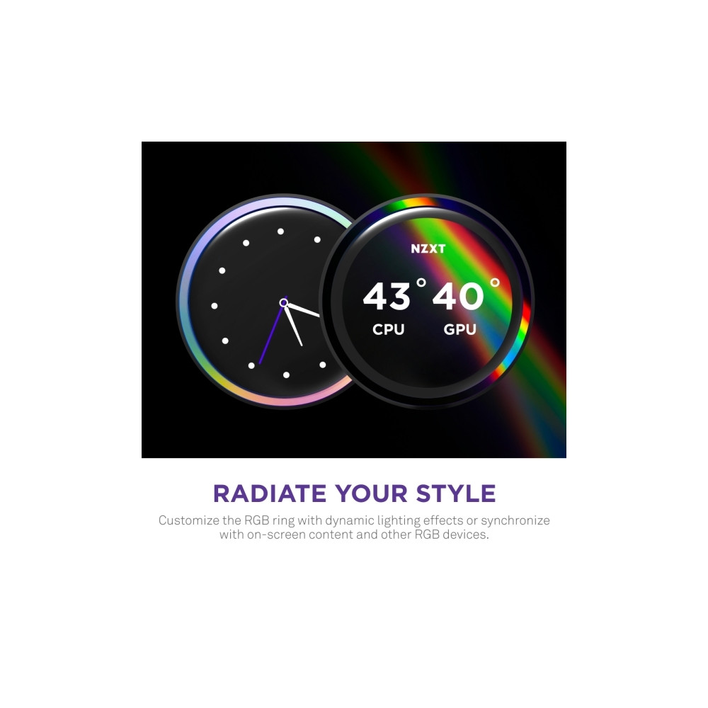 Produktbild för NZXT Kraken Elite 420 RGB, All-in-one vätskekylare, 14 cm, V...