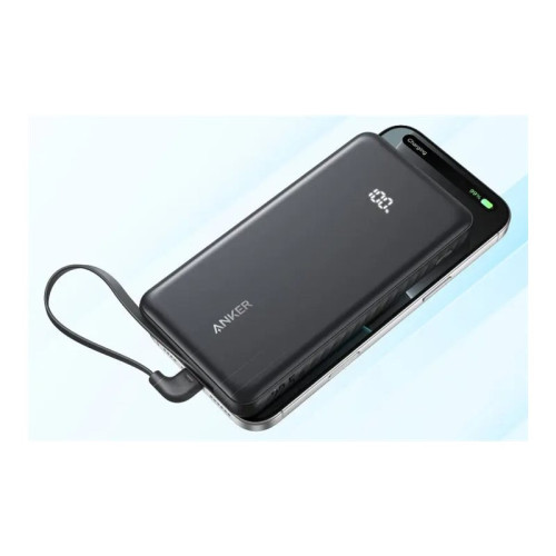 ANKER Anker Zolo A110D power bank - inbyggd USB-C-kabel, CCC-certifierad - 2 x USB-C, USB - 22.5 Watt