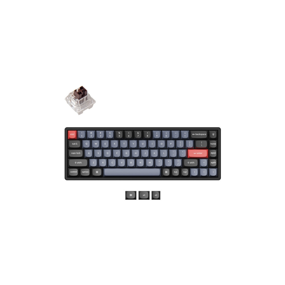 Produktbild för Keychron K6P-J3, Trådlös, USB + Bluetooth, Mekaniska tangent...
