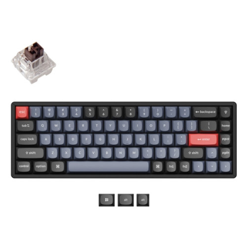 Keychron Keychron K6P-J3, Trådlös, USB + Bluetooth, Mekaniska tangent...