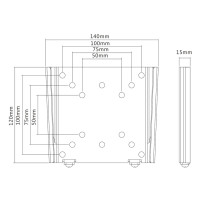 Produktbild för Multibrackets M VESA Wallmount I monteringssats - för LCD-display - svart