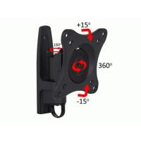 Produktbild för Multibrackets M VESA Flexarm 360 I monteringssats - för LCD-display - svart