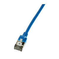 Produktbild för LogiLink SlimLine - patch-kabel - 30 cm - blå, RAL 5015