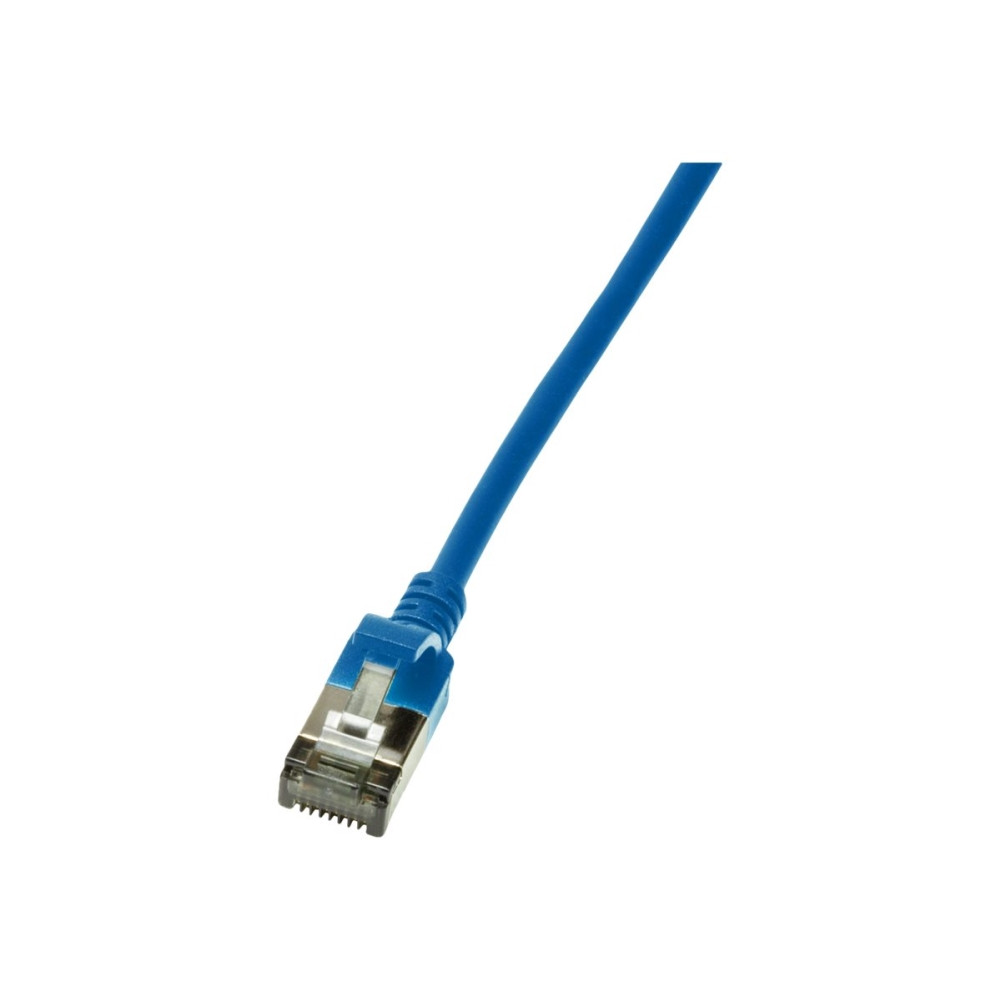 Produktbild för LogiLink SlimLine - patch-kabel - 1 m - blå, RAL 5015