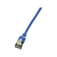 Produktbild för LogiLink Ultraflex SlimLine - patch-kabel - 1.5 m - blå, RAL 5015