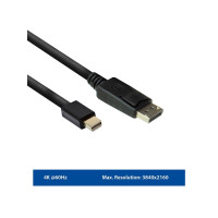 Produktbild för Ewent EW9865 - DisplayPort-kabel - Mini DisplayPort till DisplayPort - 2 m