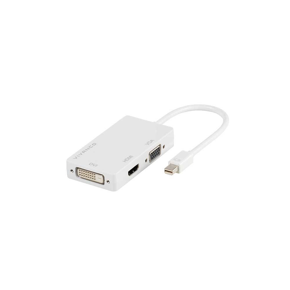 Produktbild för Vivanco videokort - DisplayPort / HDMI / DVI / VGA - 10 cm