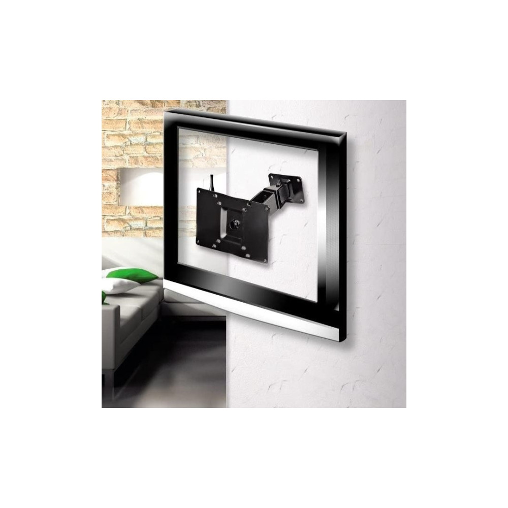 Produktbild för Hama LCD Wall Bracket monteringssats - lutning och vridning - för platt panel - svart