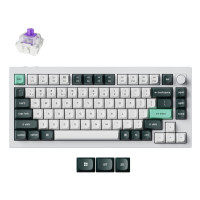 Produktbild för Keychron Q1 HE - tangentbord - QMK anpassad, helt monterad ratt - 75% - QWERTY - Nordisk - snäckskalsvit Inmatningsenhet