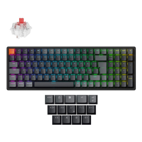 Keychron Keychron K4 QMK, 96%, Kabel & Trådlös, USB + RF Wireless + B...