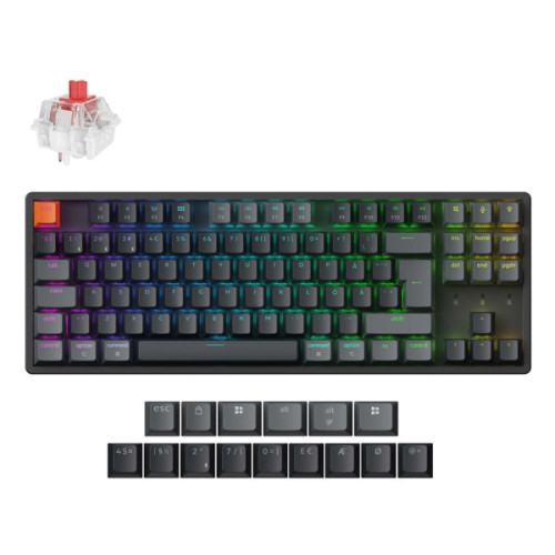 Keychron Keychron K8 QMK, Kabel & Trådlös, USB + RF Wireless + Blueto...