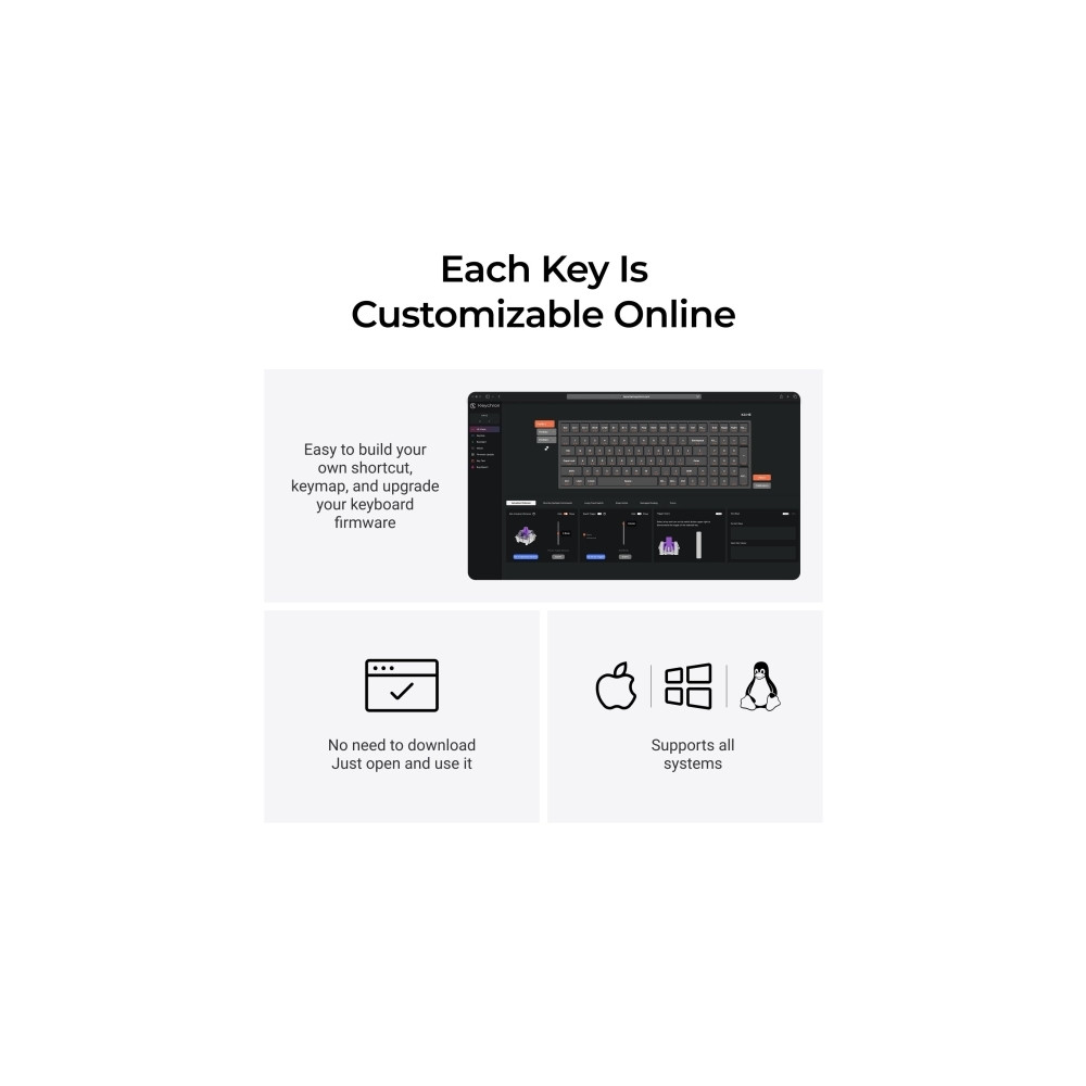 Produktbild för Keychron K4 HE - Special Edition - tangentbord - magnetisk switch, anpassad, ISO-layout samling - 96% - QWERTY - Nordisk - svart, mörkt rosenträ Inmatningsenhet