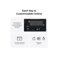 Produktbild för Keychron K4 HE - Special Edition - tangentbord - magnetisk switch, anpassad, ISO-layout samling - 96% - QWERTY - Nordisk - svart, mörkt rosenträ Inmatningsenhet